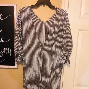 | striped button up shawl |